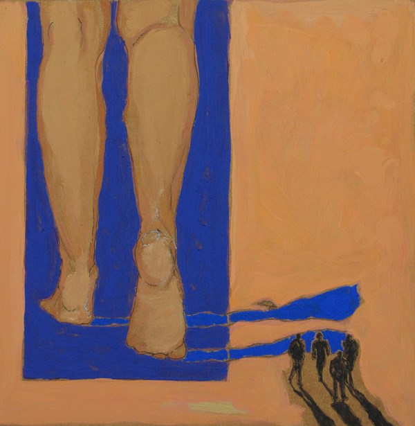 Jambes II - 30x30 - tempera